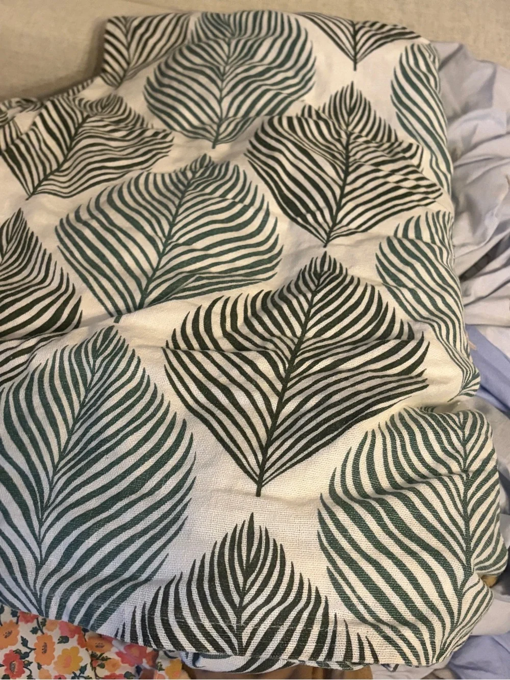 IKEA FJÄDERKLINT  Leaf Curtain Panels Set of two 57”x93”